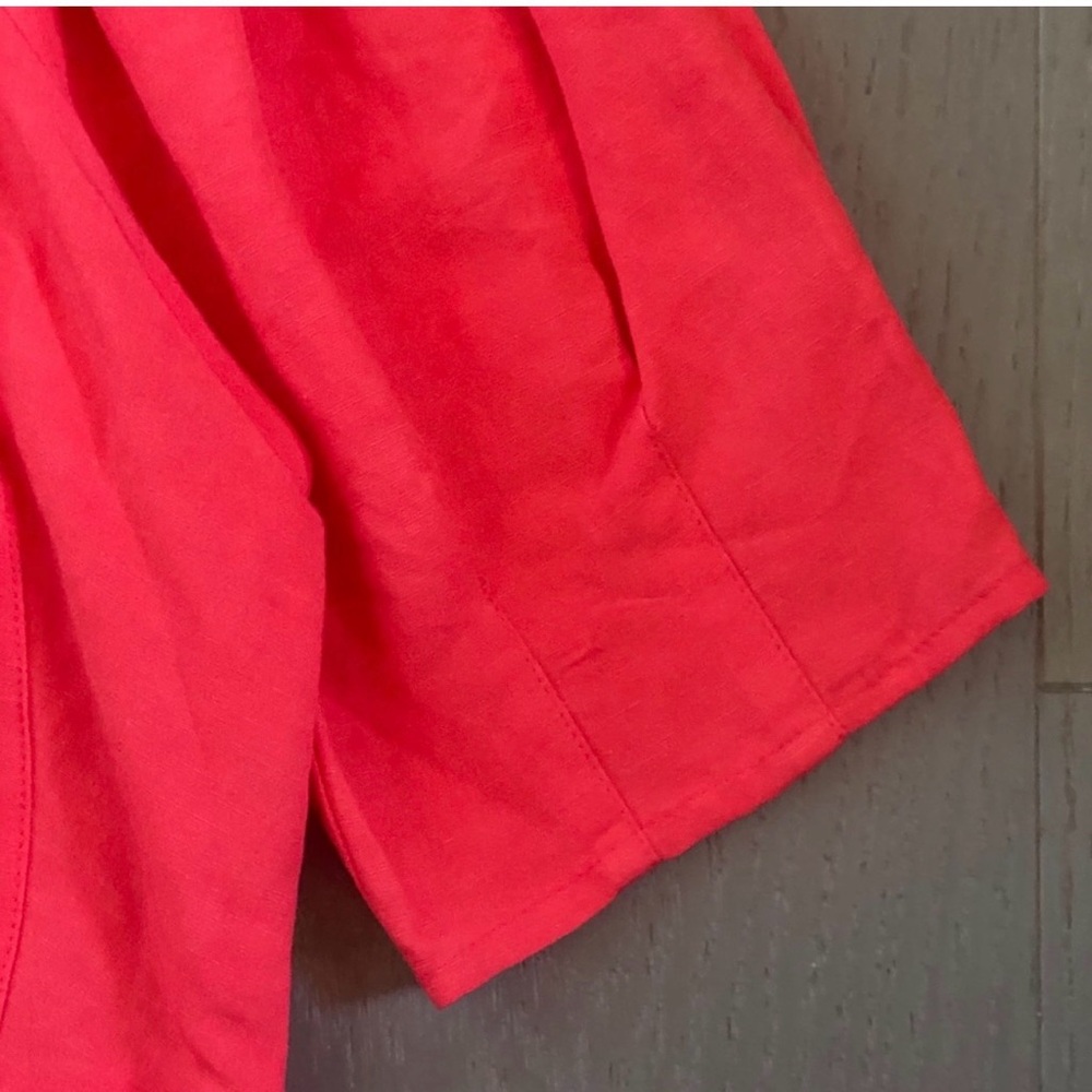 Something Navy Button Through Fitted Top size L - image 5